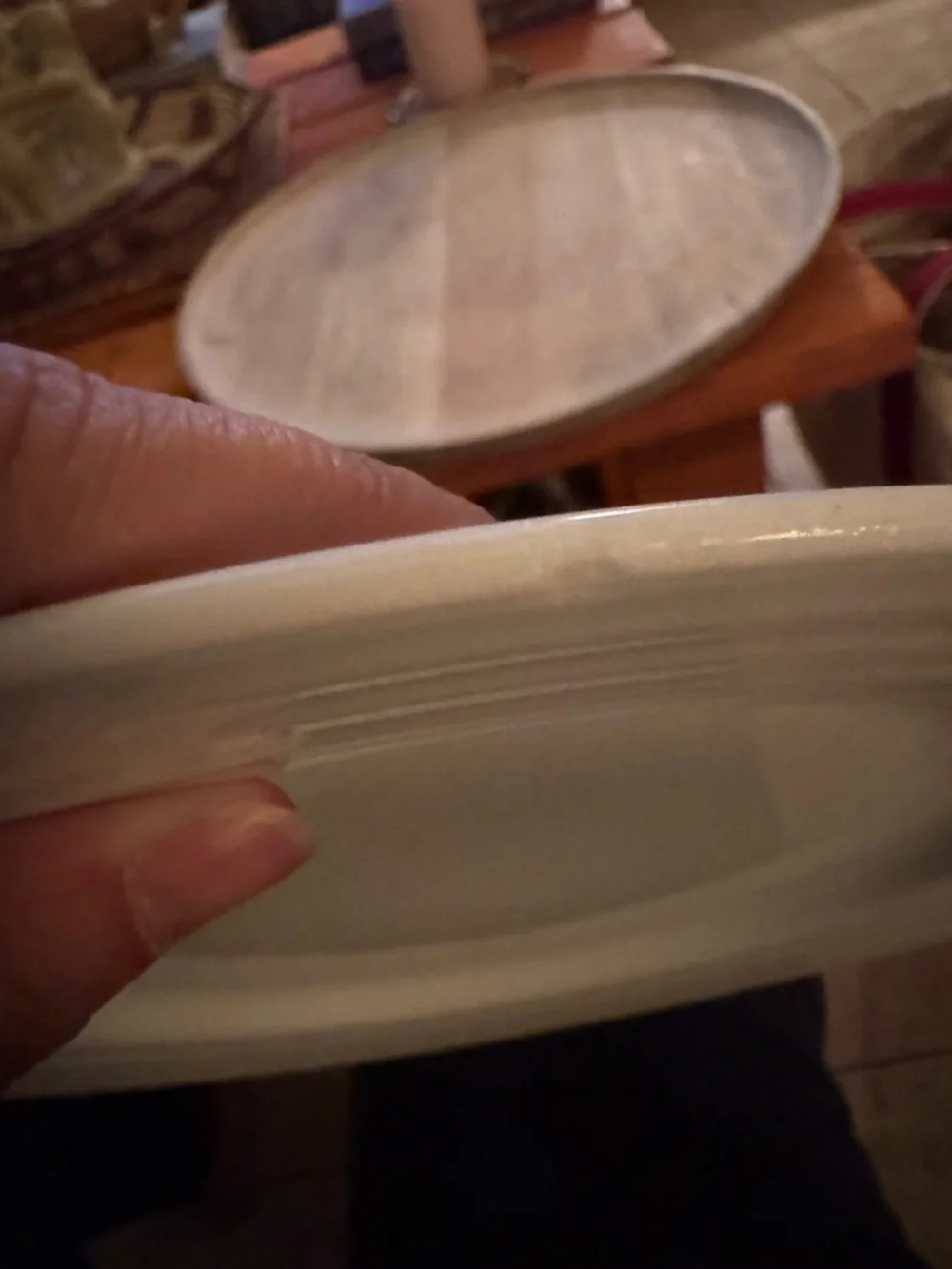 Crate&Barrel Roulette White Porcelain Dinner Plate - set of 3